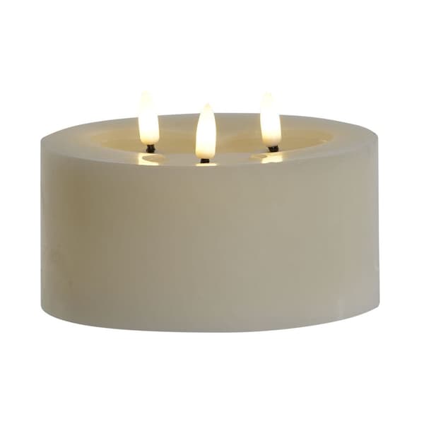 Stearinlys LED Home ESPRIT Beige 15 x 15 x 7 cm (AA)