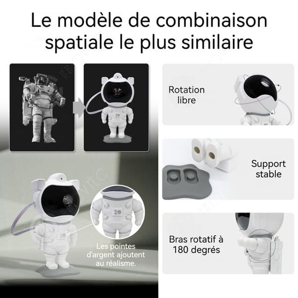 INN Projektor stjärnhimmel Astronaut Projektor galax med fjärrkontroll födelsedag julklapp nattlampa för barnrum
