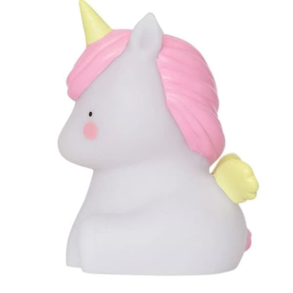 Unicorn LED nattlampa H12,5 cm Vit A Little Lovely Company - BPA-fri PVC nattlampa med integrerade lysdioder