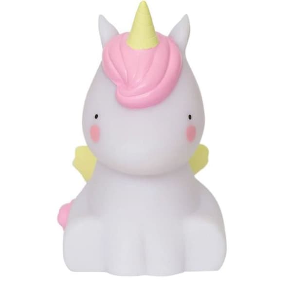 Unicorn LED nattlampa H12,5 cm Vit A Little Lovely Company - BPA-fri PVC nattlampa med integrerade lysdioder