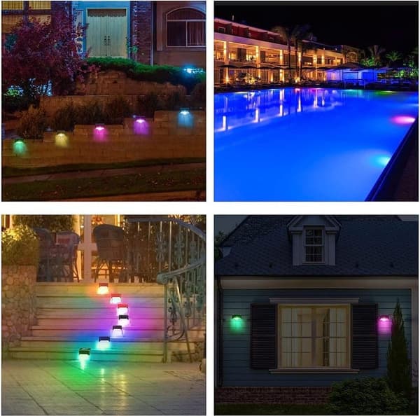 Lollanda Solcellsbelysning 8-pack, Garden Light/Solar LED Garden-utomhuslampa - IP44 Vattentät LED för Trädäck, Trappa, Staket