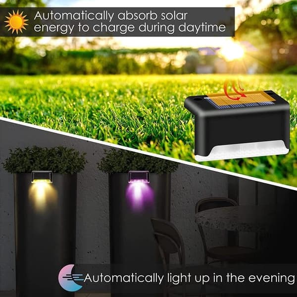 Lollanda Solcellsbelysning 8-pack, Garden Light/Solar LED Garden-utomhuslampa - IP44 Vattentät LED för Trädäck, Trappa, Staket