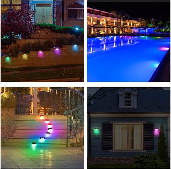 Lollanda Solcellsbelysning 8-pack, Garden Light/Solar LED Garden-utomhuslampa - IP44 Vattentät LED för Trädäck, Trappa, Staket