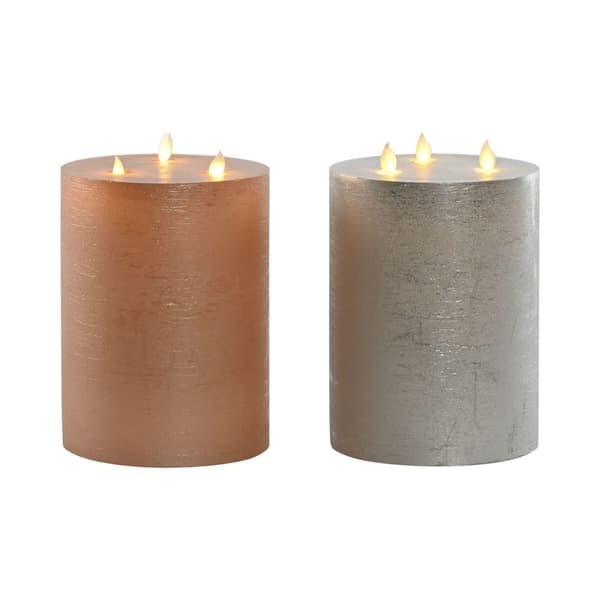 LED Ljus DKD Home Decor Gyllene Silvrig 15 x 15 x 20 cm (AA) (2 antal)
