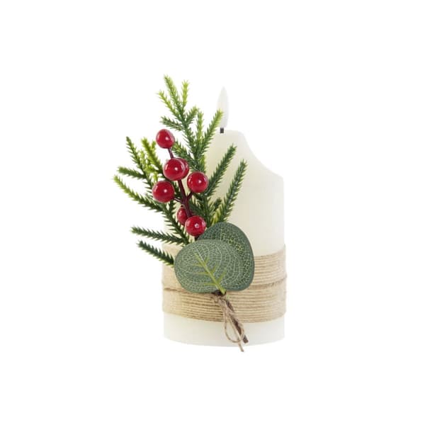 LED Ljus DKD Home Decor Vit 7 x 7 x 12 cm (AA)