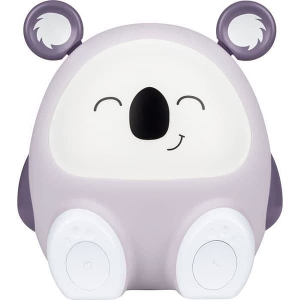 Ljus högtalare &amp; nattlampa - BIGBEN - Koala - Bluetooth 5.0, 15W, Justerbar nattlampa, Timer, USB-C batteri lila, Vit