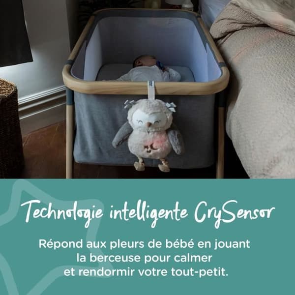 TOMMEE TIPPEE, Luxury Night Light Plysch med CrySensor, 6 lugnande ljud, USB, maskintvättbar, Ollie the Owl