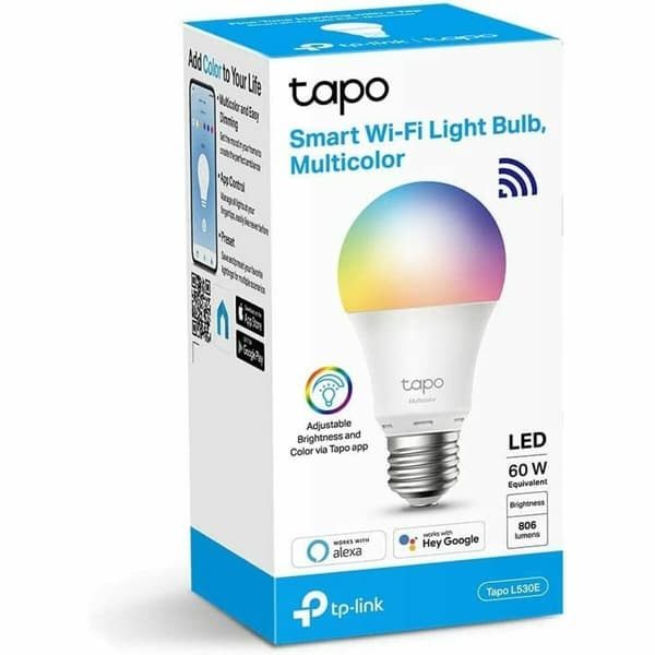 Smart Elpærer TP-Link Tapo L530E E27 60 W Hvid Multifarvet 2500K - 6500K (2500K)