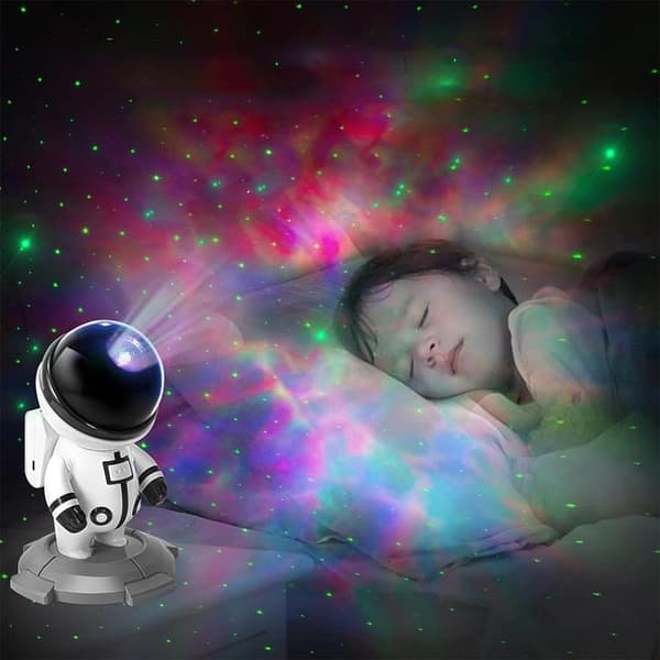 Lollanda Stjerneprojektor med Fjernbetjening, Laser, Fjernbetjening, USB, Natlys Galakse Projektorlampe - Astronaut
