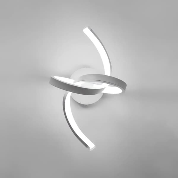 Bomclap Creative Aluminium LED Akryl Spiral Væglampe Indendørs, 18W Væglampe Minimalistisk Art Decor Væglampe Til Soveværelse, Stue, Kaffe, Gang