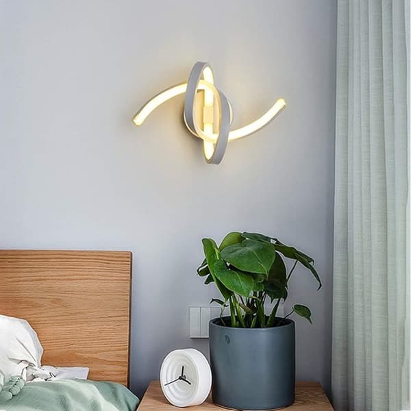 Bomclap Creative Aluminium LED akryyli spiraaliseinävalaisin sisätiloissa,18W seinävalaisin taidesisustus seinävalaisin makuuhuoneeseen, olohuoneeseen