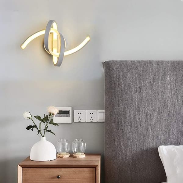 Bomclap Creative Aluminium LED akryyli spiraaliseinävalaisin sisätiloissa,18W seinävalaisin taidesisustus seinävalaisin makuuhuoneeseen, olohuoneeseen