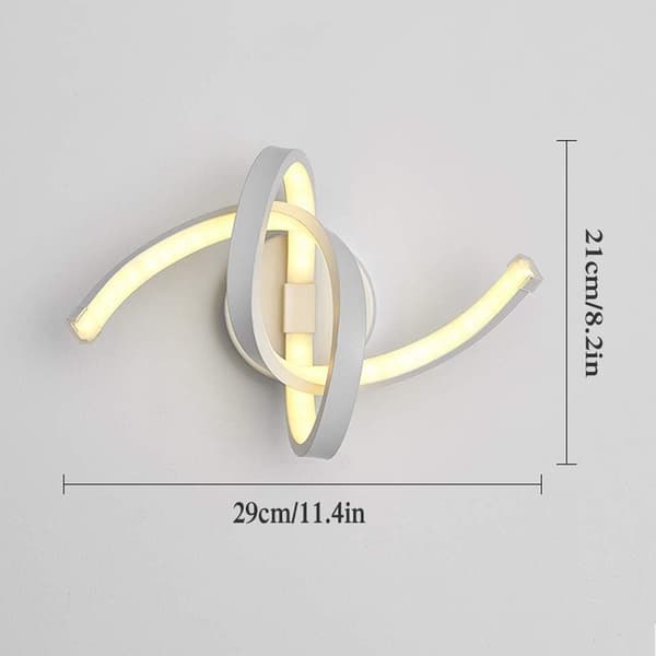 Bomclap Creative Aluminium LED akryyli spiraaliseinävalaisin sisätiloissa,18W seinävalaisin taidesisustus seinävalaisin makuuhuoneeseen, olohuoneeseen