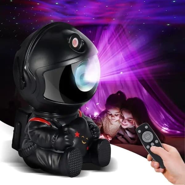 Lollanda Stjerneprojektor 360° - Fjernbetjening, Natlys Galaxy Projektorlampe, Astronaut Natlys