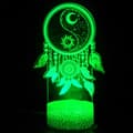 Miniatyrbillede 4 af 5: OBOSOE 3D natlampe - 7 farveskiftende LED bordlampe | Trykstyring, dæmpbar | Gaver til børn og voksne