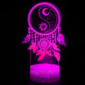 Miniatyrbillede 5 af 5: OBOSOE 3D natlampe - 7 farveskiftende LED bordlampe | Trykstyring, dæmpbar | Gaver til børn og voksne
