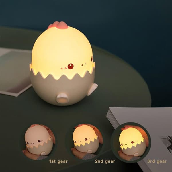 OBOSOE Dinosaur Night Light - 3 lysstyrkeniveauer og 7 farveændringer | USB-opladet | Timer-funktion | Sød gave til børn