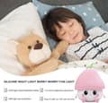 Miniatyrbillede 3 af 7: OBOSOE Sød Jordbær Natlys - Silikone Batteri Lys Til Børn & Babyer, Dæmpbar LED Natbordslampe, USB-opladning, Værelsesdekoration til pigeværelse