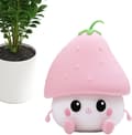 Miniatyrbillede 1 af 7: OBOSOE Sød Jordbær Natlys - Silikone Batteri Lys Til Børn & Babyer, Dæmpbar LED Natbordslampe, USB-opladning, Værelsesdekoration til pigeværelse
