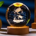 Miniatyrbillede 1 af 3: OBOSOE 3D havskildpadde kristalball – kvindelige gaver med varm lys. Skildpaddefigur, glasdyrdekoration, katteartikler, værelseindretning. Fødselsdags