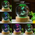 Miniatyrbillede 2 af 5: OBOSOE 8MM 3D skildpadde kvindegave – Krystalkugle i skildpaddefigur, glasdyrdek. Værelsesdæk., fødselsgave til bedste veninde/kæreste (syv farver)