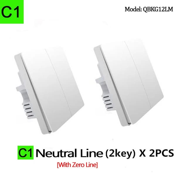 Smart lyskontakt, ZigBee kommunikation, 2 kontrolkanaler,2X med neutral 2key