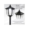 Miniatyrbild 5 av 6: Outsunny Solcellampa trädgårdslampa LED 30/60 lumen, svart plast, Ø 26,5 x H 177 cm