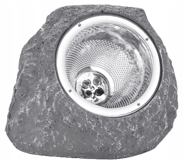 Aurinkokennoinen LED-puutarhavalaisin 14,5 cm, kivenmuotoinen, keraaminen, 4 diodia