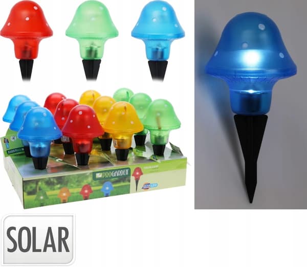 Aurinkolamppu kärpässieni LED 23cm säänkestävä