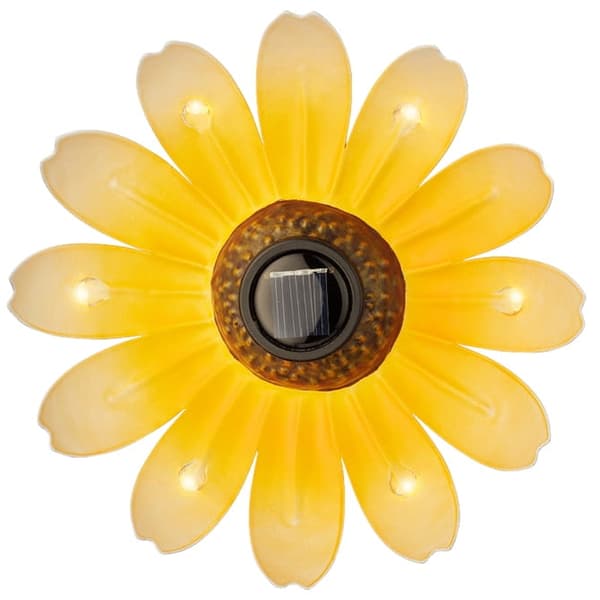 Aurinkoenergialla toimiva LED-kukkakoristeinen puutarhavalaisin 14x4cm