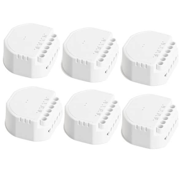Smart Wi-Fi vægmonteret switchmodul, stemmestyring kompatibel, fjernadgang,6 ENHED Med HomeKit