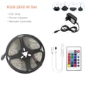 Miniatyrbild 2 av 2: LED Strip Light, RGB-färgalternativ, WiFi- och Bluetooth-anslutning, RGB 2835 IR Set, Vattentät IP65, 15M Full Set