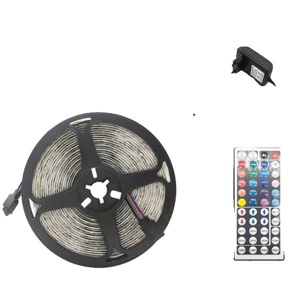 LED Strip Light, RGB-färgalternativ, WiFi- och Bluetooth-anslutning, , Ej Vattentät IP20, 15M Fullt Set