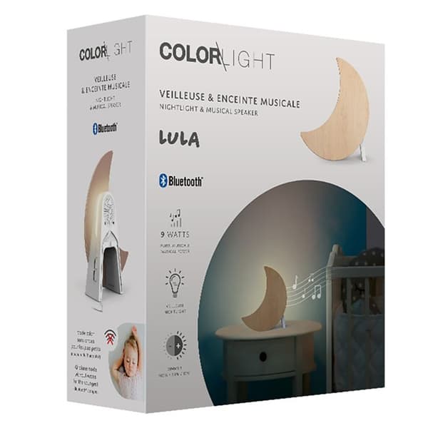 Musikalisk Bluetooth Nattlampa 9W LULA Måne Justerbar BigBen Vit