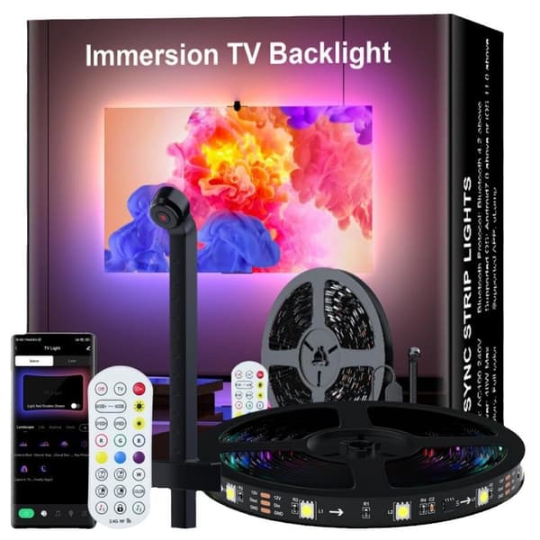 INF Fordybende 32" TV-baggrundsbelysning med smart app-styring