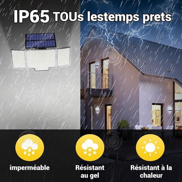 INN Applique 346LED lampa med tre huvuden solcellslampa utomhus trädgårdslampa vattentät lampett vattentät lampett