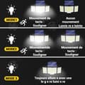 Miniatyrbild 2 av 4: INN Applique 346LED lampa med tre huvuden solcellslampa utomhus trädgårdslampa vattentät lampett vattentät lampett