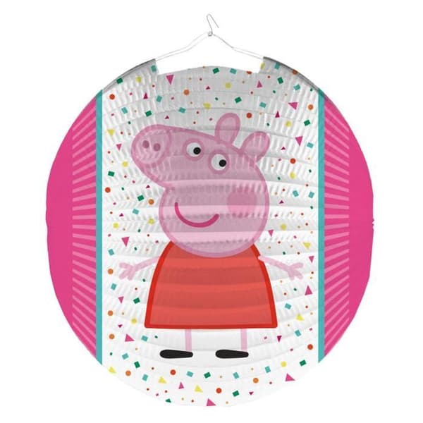 Nickelodeon papperslykta Peppa Pig junior 25 cm papper rosa/vit