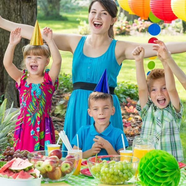 Relaxdays LED-lampion kinesisk papperslanterna boll 20 cm rund dekoration set om 10 batteridriven, färgglad