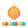Miniatyrbild 1 av 6: Relaxdays LED-lampion kinesisk papperslanterna boll 20 cm rund dekoration set om 10 batteridriven, färgglad