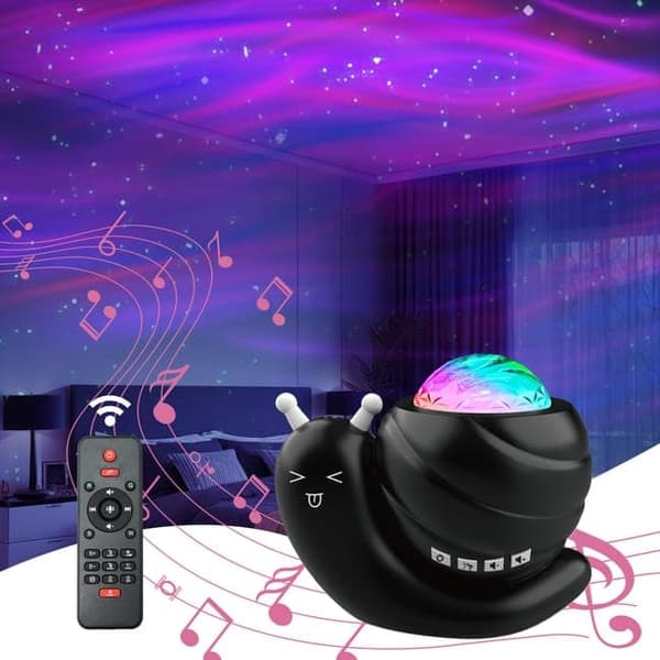 Bomclap Nordlys Projektorlampe med Bluetooth Højttaler – Atmosfærelampe til Børneværelser & Indretning