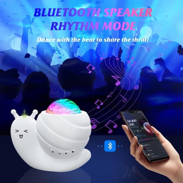 Bomclap Nordlys Projektorlampe med Bluetooth Højttaler – Atmosfærelampe til Børneværelser & Indretning