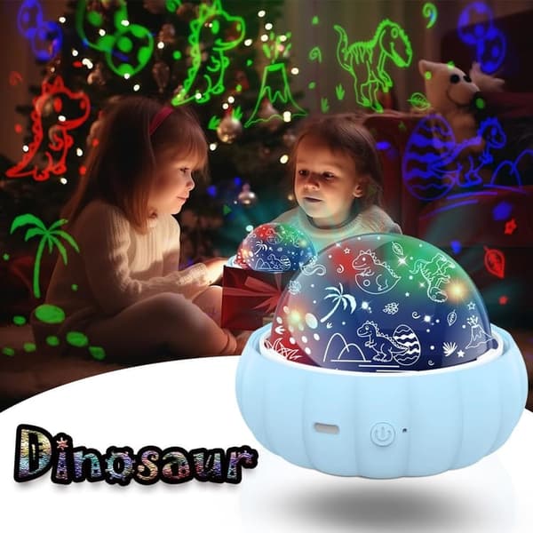 Bomclap Star Projector Natlys til børn – 3 temaer, 360° rotation, sengelampe med stjernehimmel