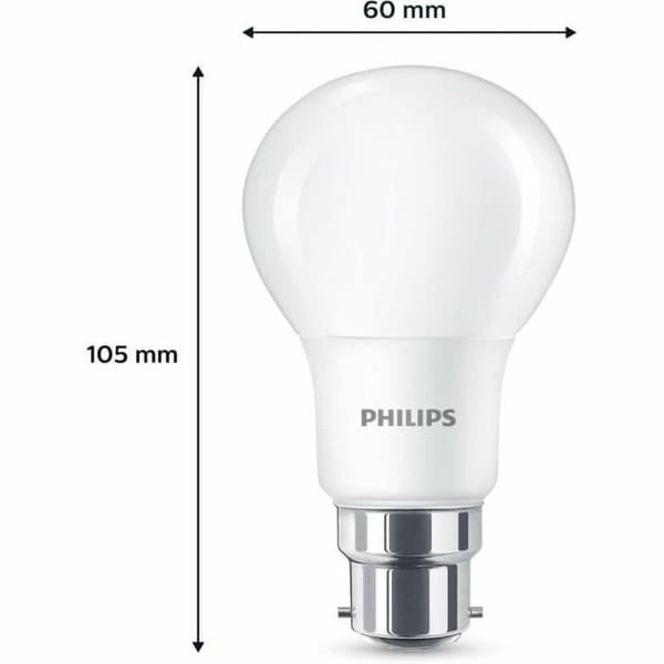 LED-lampa Philips 60 W Matt Varmvit F 8 W 60 W B22 3 antal (2700 K)