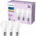 Miniatyrbild 6 av 7: LED-lampa Philips 60 W Matt Varmvit F 8 W 60 W B22 3 antal (2700 K)