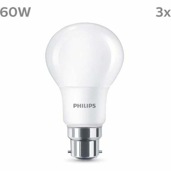 LED-lampa Philips 60 W Matt Varmvit F 8 W 60 W B22 3 antal (2700 K)