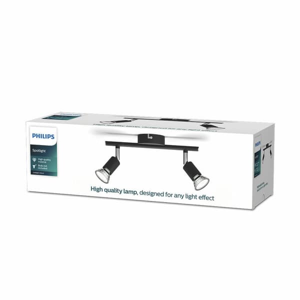 Rampelys Philips limbali Sort GU10 (2 enheder)