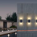 Miniatyrbild 3 av 11: OBOSOE 2PCS Solar Night Fence Lights LED-väggbelysning,IP65 Vattentät sol trädgårdsljus,Gårdsdekorativa ljus