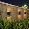 Miniatyrbild 4 av 11: OBOSOE 2PCS Solar Night Fence Lights LED-väggbelysning,IP65 Vattentät sol trädgårdsljus,Gårdsdekorativa ljus