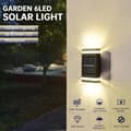 Miniatyrbild 5 av 11: OBOSOE 2PCS Solar Night Fence Lights LED-väggbelysning,IP65 Vattentät sol trädgårdsljus,Gårdsdekorativa ljus